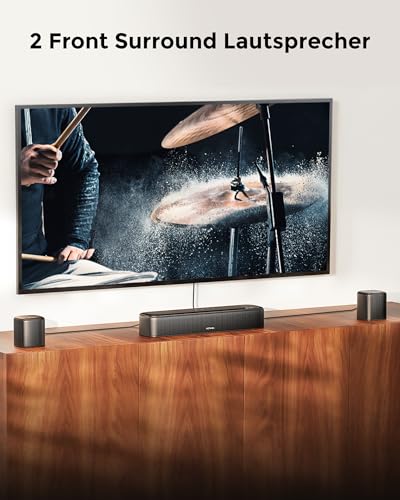 ULTIMEA 7.1ch Soundbar mit Dolby Atmos, 3D Surround Sound System für Heimkino mit 4 Surround Lautsprechern, App, Home Theater Soundsystem, TV Soundbar mit Subwoofer, HDMI eARC, Bluetooth 5.3, Aura A60
