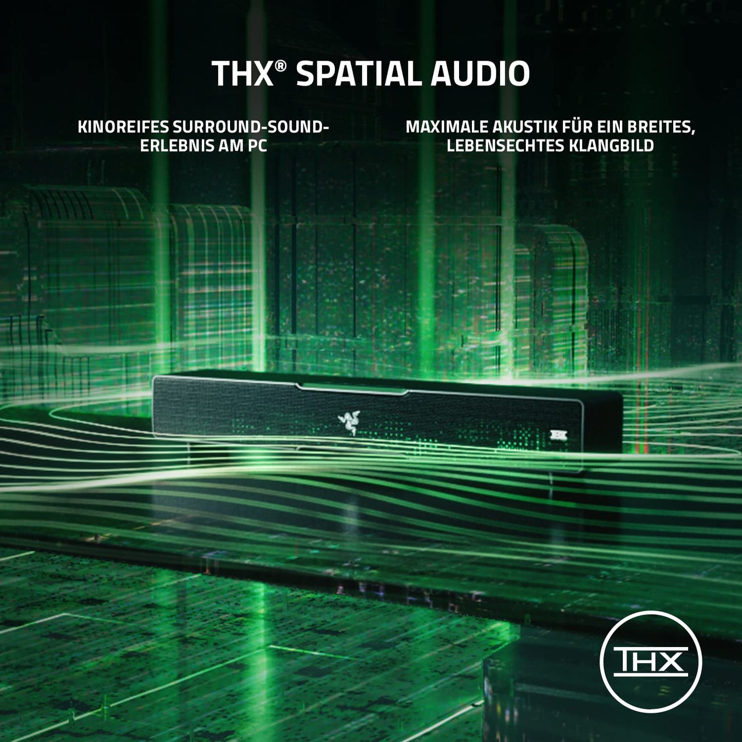 Razer Leviathan V2 - PC-Gaming-Soundbar (mit Dolby 5.1 Surround Sound, leistungsstarkem Subwoofer für Tiefe Bässe, ideal für Gaming, Filme und Musik) Schwarz