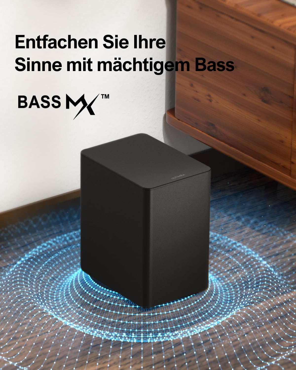 ULTIMEA 5.1 Soundbar mit Dolby Atmos, 3D Surround Sound System, Soundbar für TV Geräte mit Subwoofer, 2 Rear-Lautsprechern, Sound bar Bluetooth 5.3 mit Einstellbarem Bass, Poseidon D60